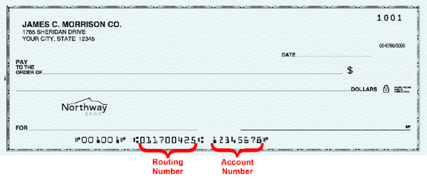 Routing And Account Number On Check