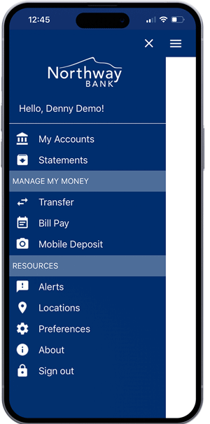 animated image of mobile deposit app